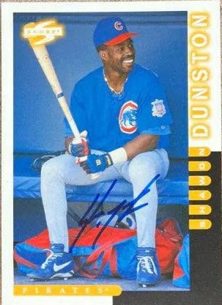 Shawon Dunston Signed 1998 Score Baseball Card - Chicago Cubs