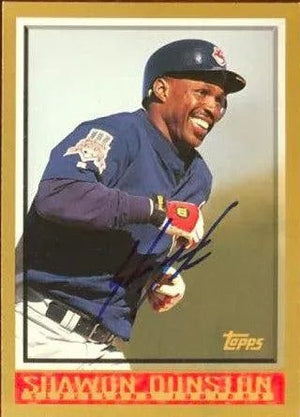 Shawon Dunston Signed 1998 Topps Baseball Card - Cleveland Indians