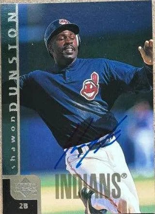 Shawon Dunston Signed 1998 Upper Deck Baseball Card - Cleveland Indians