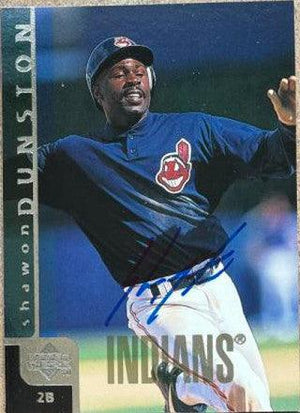 Shawon Dunston Signed 1998 Upper Deck Baseball Card - Cleveland Indians - PastPros
