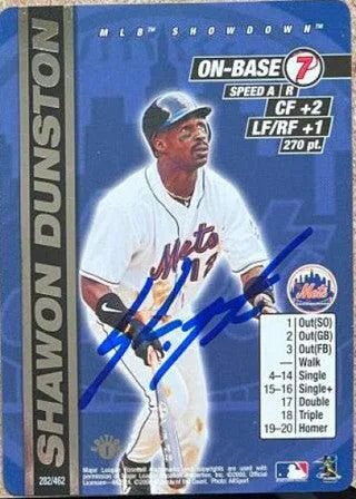 Shawon Dunston Signed 2000 MLB Showdown 1st Edition Baseball Card - New York Mets