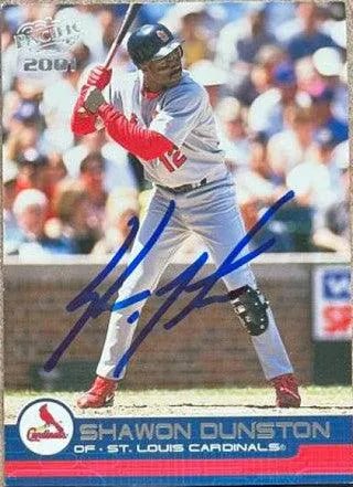 Shawon Dunston Signed 2001 Pacific Baseball Card - St Louis Cardinals