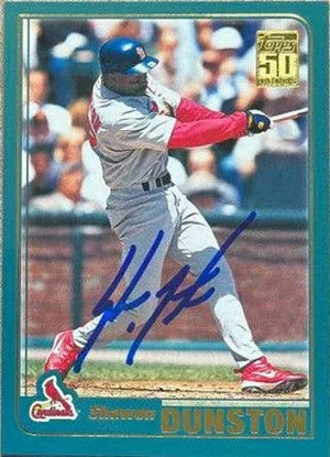 Shawon Dunston Signed 2001 Topps Baseball Card - St Louis Cardinals