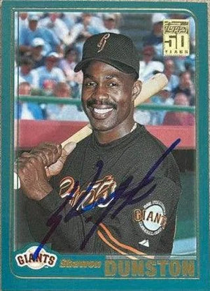 Shawon Dunston Signed 2001 Topps Traded & Rookies Baseball Card - San Francisco Giants