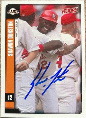 Shawon Dunston Signed 2001 Upper Deck Victory Baseball Card - St Louis Cardinals - PastPros