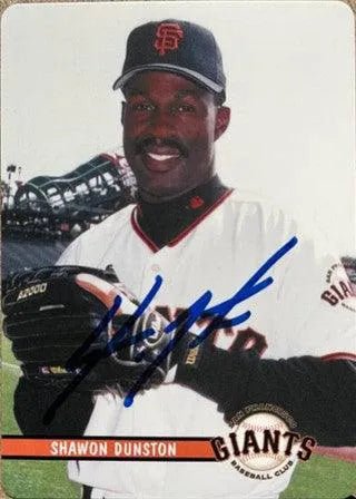 Shawon Dunston Signed 2002 Keebler Baseball Card - San Francisco Giants