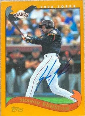 Shawon Dunston Signed 2002 Topps Baseball Card - San Francisco Giants
