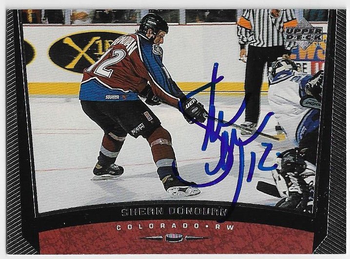 Shean Donovan Signed 1998-99 Upper Deck Hockey Card - Colorado Avalanche