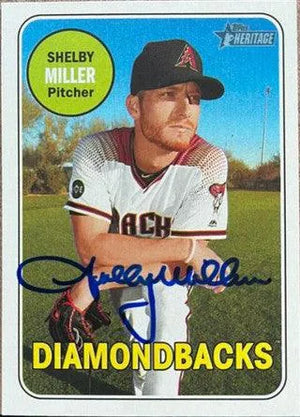 Shelby Miller Signed 2015 Topps Heritage Baseball Card - Arizona Diamondbacks - PastPros