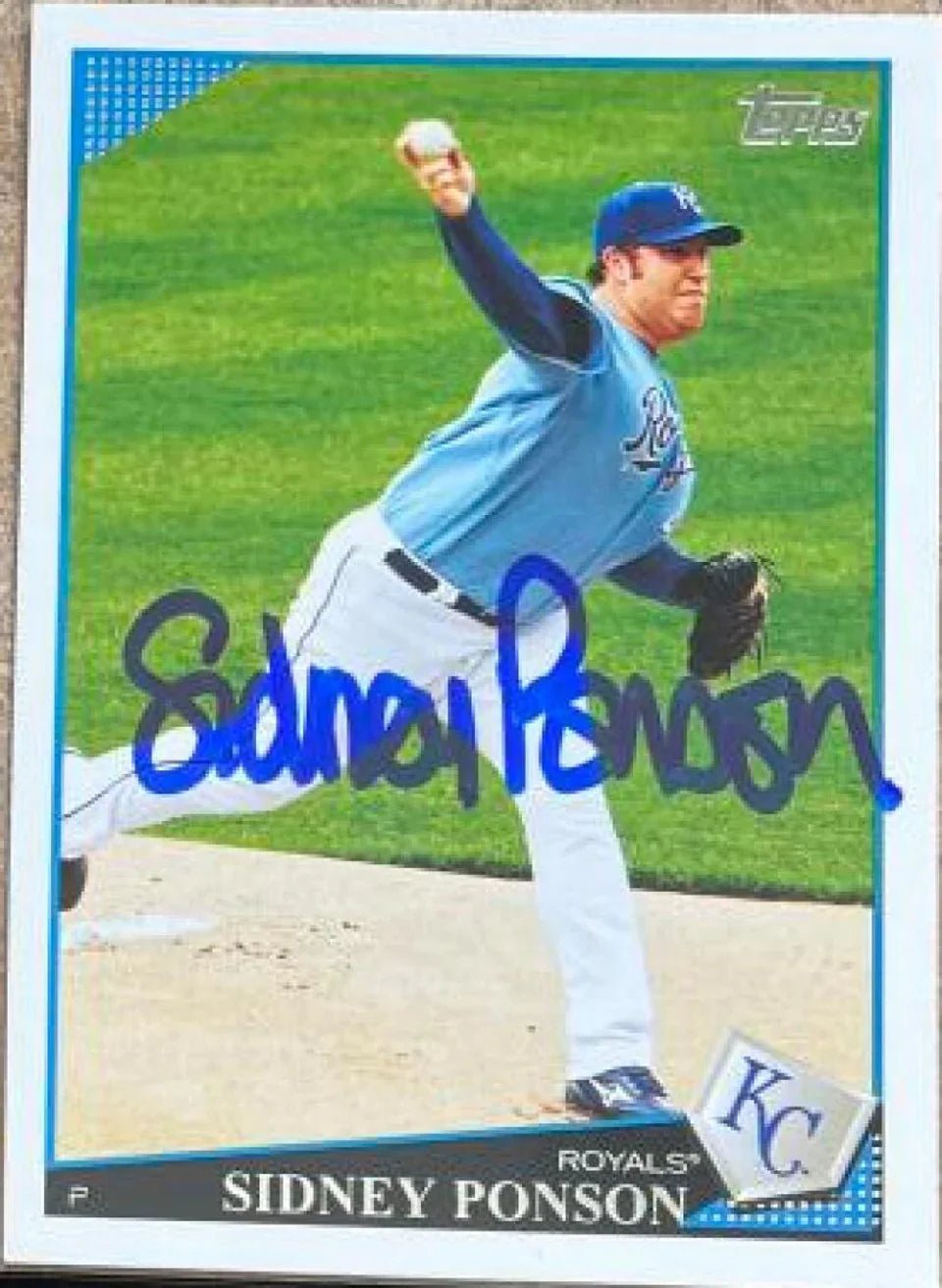 Sidney Ponson Signed 2009 Topps Updates & Highlights Baseball Card - Kansas City Royals