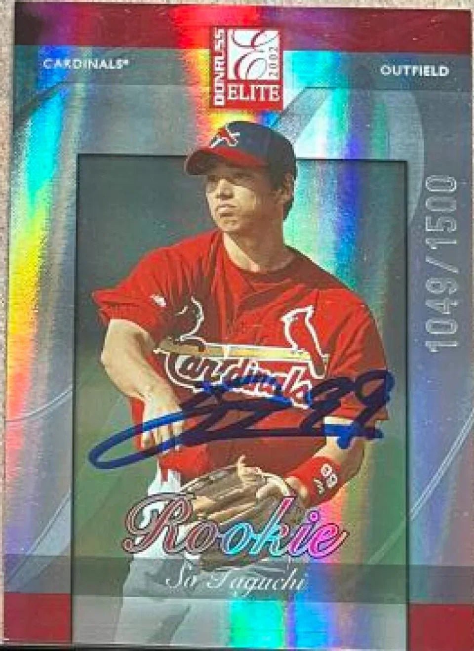 So Taguchi Signed 2002 Donruss Elite Baseball Card - St Louis Cardinals