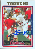 So Taguchi Signed 2005 Topps Baseball Card - St Louis Cardinals