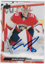 Spencer Knight Signed 2022-23 Upper Deck Hockey Card - Florida Panthers