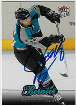 Steve Bernier Signed 2007-08 Fleer Ultra Hockey Card - San Jose Sharks