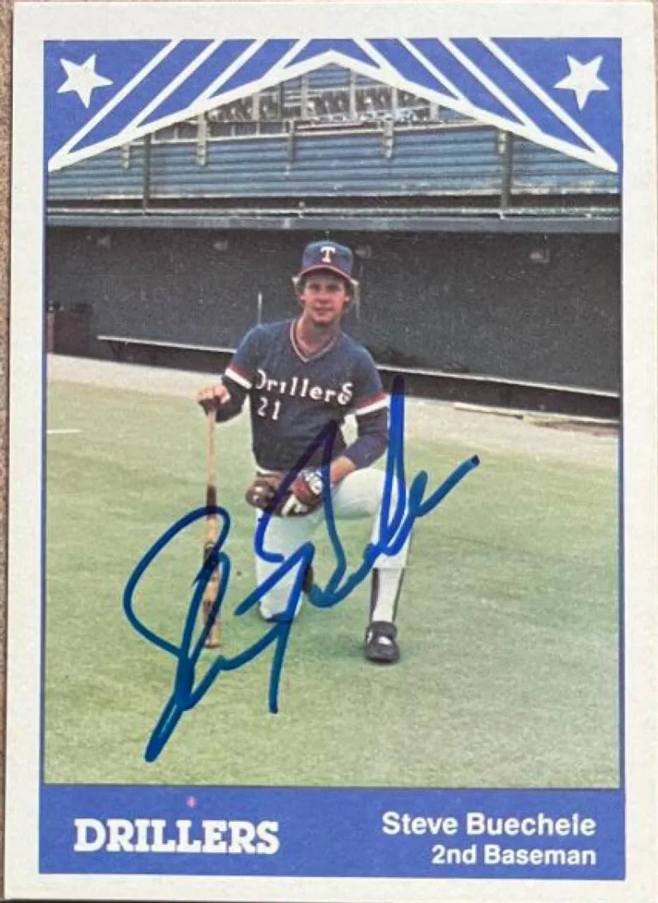 Steve Buechele Signed 1983 TCMA Baseball Card - Tulsa Drillers