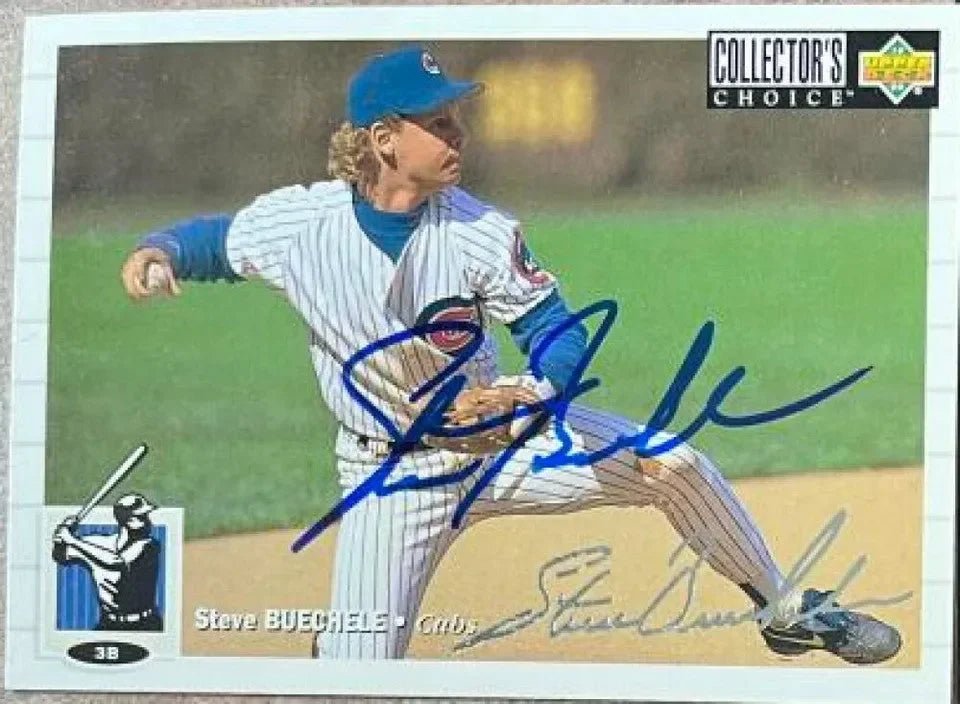 Steve Buechele Signed 1994 Collector's Choice Silver Signature Baseball Card - Chicago Cubs
