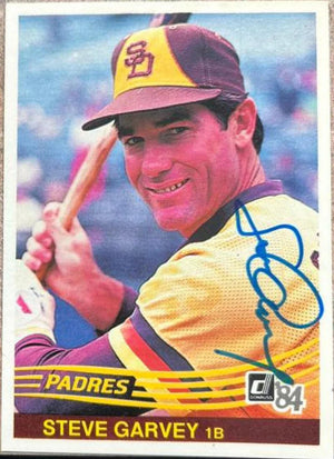 Steve Garvey Signed 1984 Donruss Baseball Card - San Diego Padres