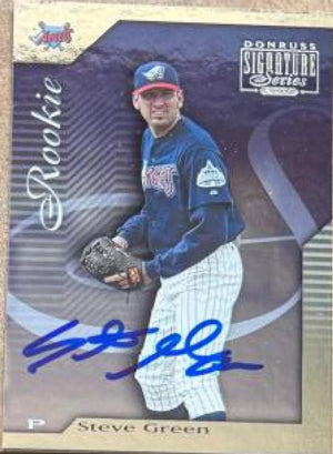 Steve Green Signed 2001 Donruss Signature Baseball Card - Anaheim Angels