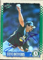 Steve Ontiveros Signed 1995 Score Baseball Card - Oakland A's #38