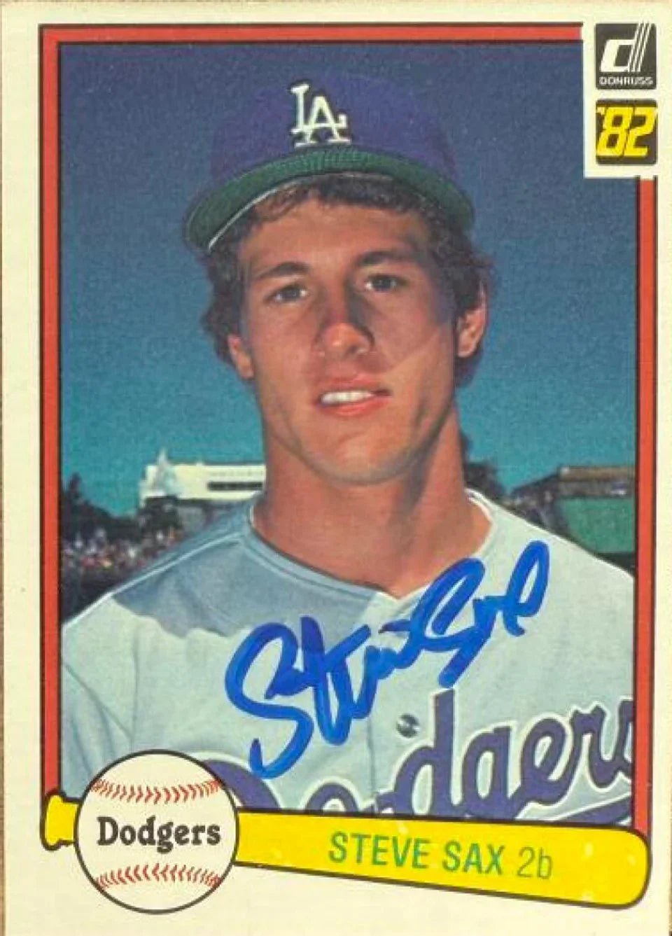 Steve Sax Autographed 1982 Donruss - Los Angeles Dodgers #624