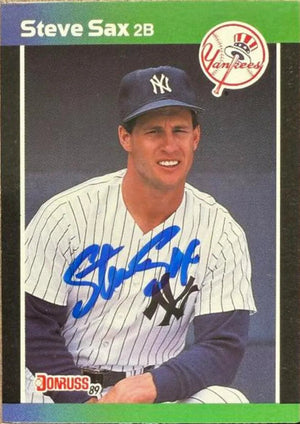 Steve Sax Autographed 1989 Donruss Traded - New York Yankees #T-23
