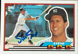 Steve Sax Autographed 1989 Topps Big - Los Angeles Dodgers #101