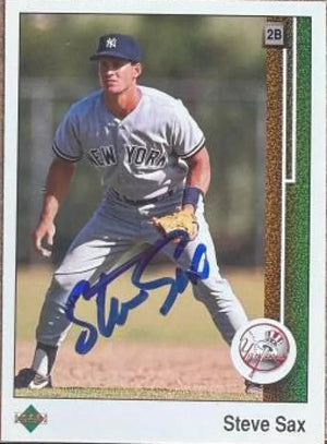Steve Sax Autographed 1989 Upper Deck - Los Angeles Dodgers #748