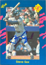 Steve Sax Autographed 1990 Classic Blue - New York Yankees #149