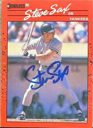 Steve Sax Autographed 1990 Donruss - New York Yankees #78