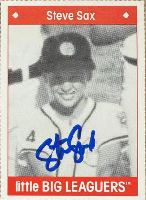 Steve Sax Autographed 1990 Little Big Leaguers - New York Yankees #NNO