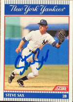 Steve Sax Autographed 1990 Score National Westminster Banks New York Yankees SGA - New York Yankees #3