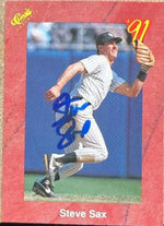 Steve Sax Autographed 1991 Classic II - New York Yankees #T17