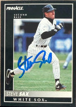 Steve Sax Autographed 1992 Pinnacle - Chicago White Sox #328