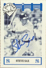 Steve Sax Autographed 1992 The Wiz New York Yankees All-Stars SGA #NNO