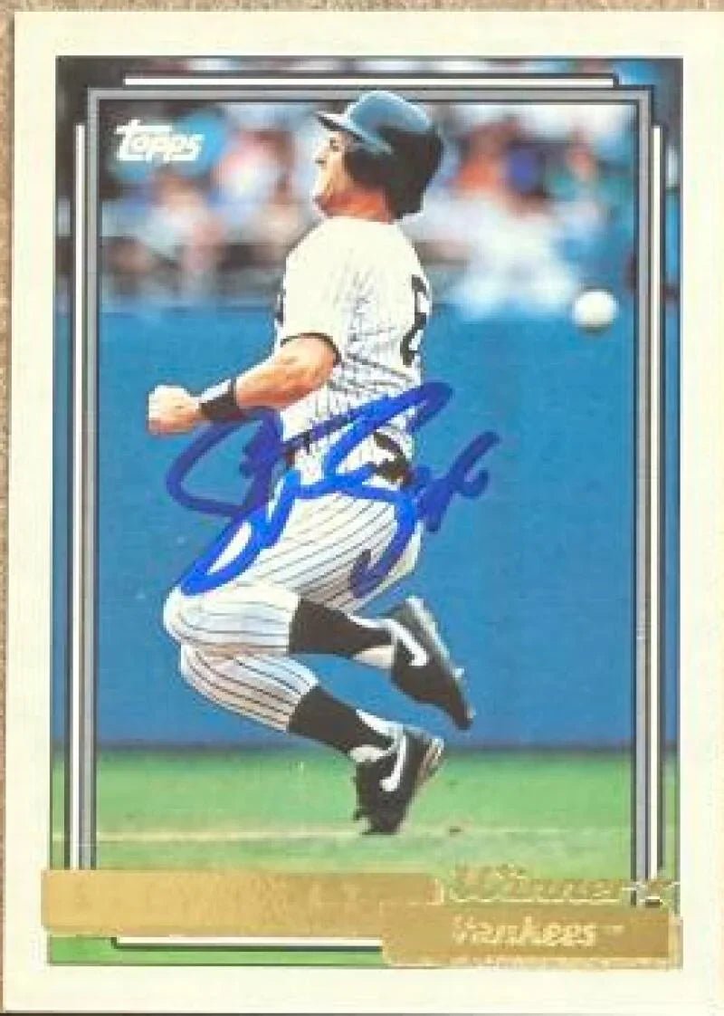 Steve Sax Autographed 1992 Topps Gold Winner - New York Yankees #430