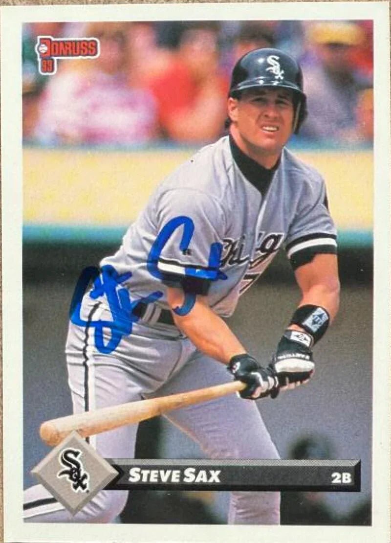 Steve Sax Autographed 1993 Donruss - Chicago White Sox #123