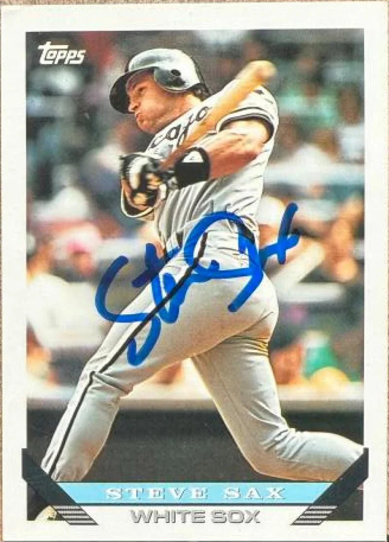 Steve Sax Autographed 1993 Topps - Chicago White Sox #367