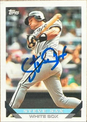 Steve Sax Autographed 1993 Topps - Chicago White Sox #367