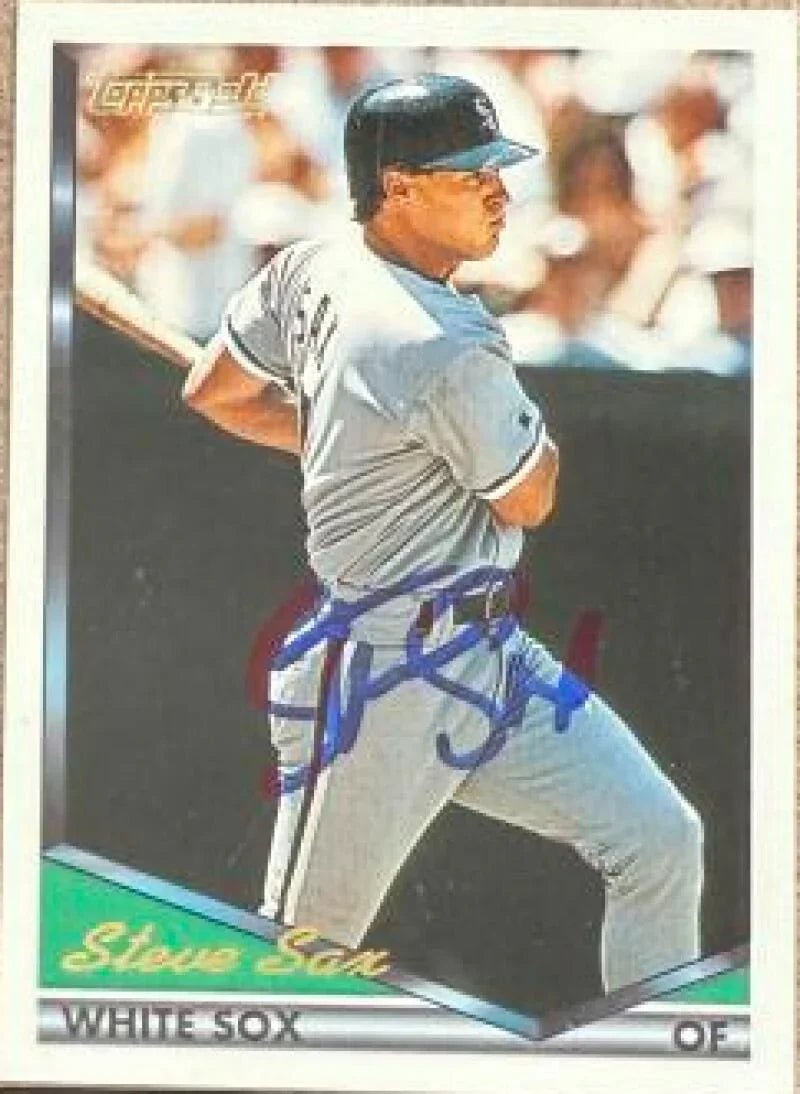 Steve Sax Autographed 1994 Topps Gold - Chicago White Sox #662