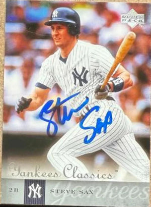 Steve Sax Autographed 2004 Upper Deck Classics - New York Yankees #62