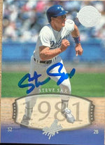 Steve Sax Autographed 2004 Upper Deck Legends Timeless Teams - Los Angeles Dodgers #207 1981
