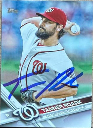 Tanner Roark Signed 2017 Topps Baseball Card - Washington Nationals #212