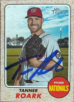 Tanner Roark Signed 2017 Topps Heritage Baseball Card - Washington Nationals #111