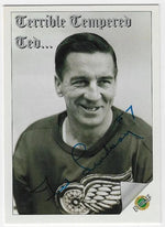 Ted Lindsay Signed 1991 - 92 Ultimate Original Six Hockey Card - Detroit Red Wings - PastPros