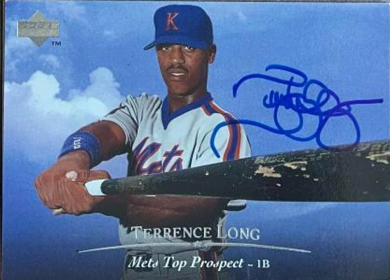 Terrence Long Signed 1995 Upper Deck Minors Baseball Card - New York Mets