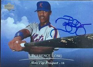 Terrence Long Signed 1995 Upper Deck Minors Baseball Card - New York Mets - PastPros