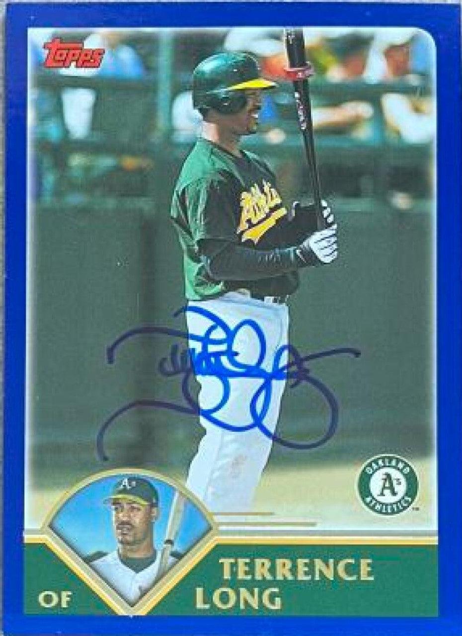 Terrence Long Signed 2003 Topps Baseball Card - Oakland A's - PastPros