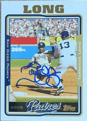 Terrence Long Signed 2005 Topps Baseball Card - San Diego Padres - PastPros