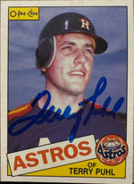 Terry Puhl Signed 1985 O-Pee-Chee Baseball Card - Houston Astros