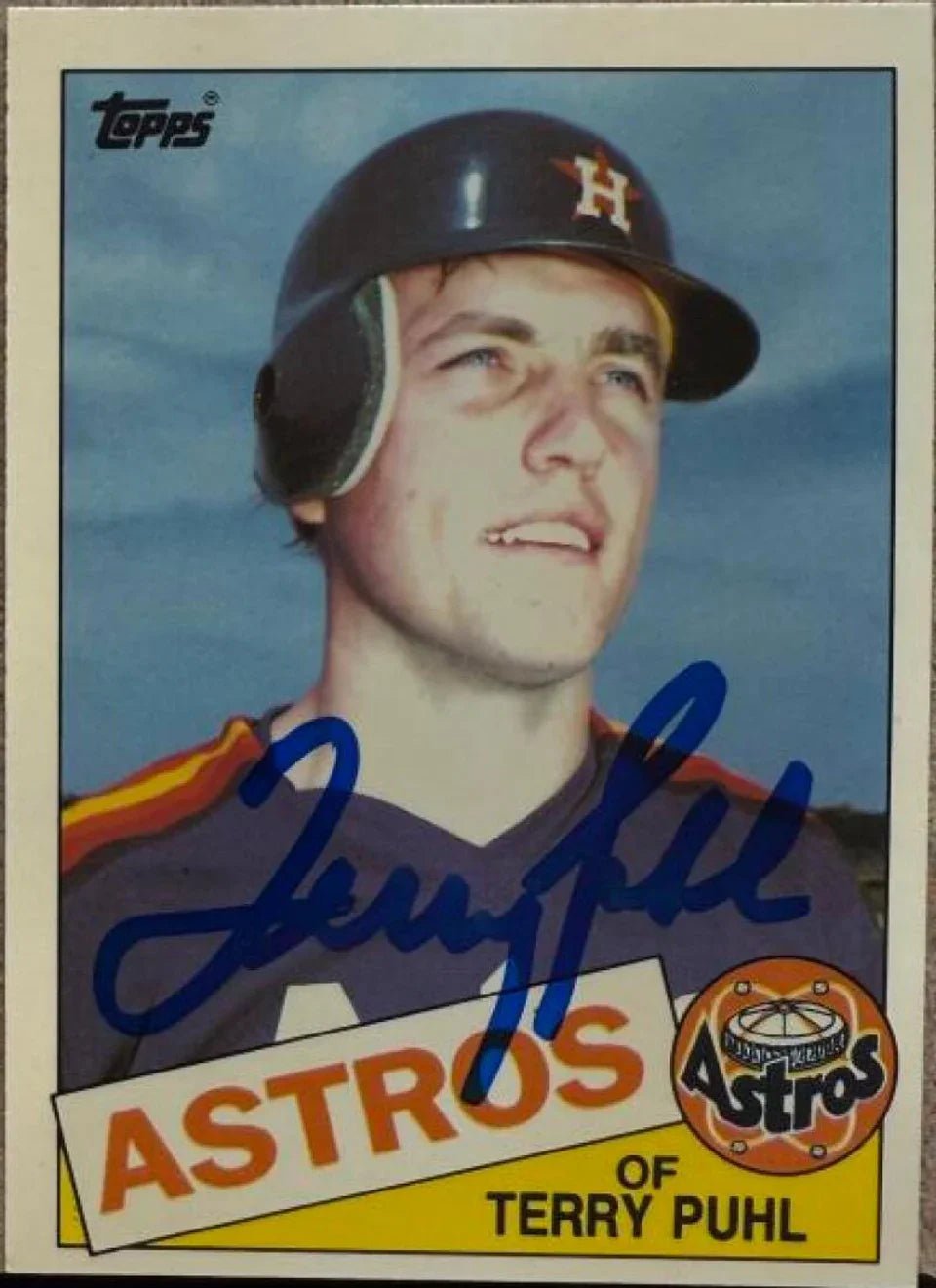 Terry Puhl Signed 1985 Topps TIFFANY Baseball Card - Houston Astros